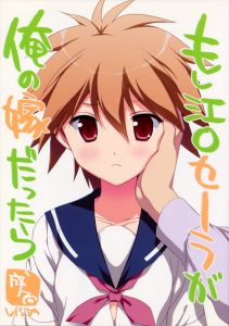 【咲-Saki- エロマンガ同人誌】セーラが玄関で学ラン姿のまま手コキをしてもらい、さらにセーラー服に着替えてもらいベッドでいちゃラブH