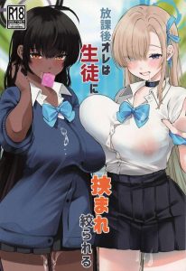 【ブルアカ】玉舐めをしながらフェラをしたり、Wフェラ＆パイズリをする制服姿のアスナとカリン♡おま〇こくぱぁをさせてち〇ぽのおねだりをするカリン♪