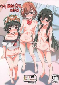 【禁書目録】調教済みの御坂美琴＆初春飾利＆佐天涙子が乱交パーティーでハッスルハッス♡騎乗位で腰を振りながらおち〇ぽをしゃぶったり、アヘ顔でアクメっちゃう♡