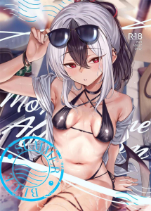 【ブルアカ】オールカラー同人誌♪光沢感のある大人びた水着でビーチに登場するカヨコ♡誰もいないビーチで先生と二人きりだったら夜まで待てずにやりたい放題しちゃうんですww