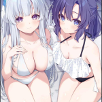【ブルアカ】ノアと先生のエッチ現場を目撃してブチ切れモードのユウカさんwwよくよく話を聞いたらユウカも昨日していたから二人で一緒に先生の気分転換の為に水着姿でご奉仕エッチ♡